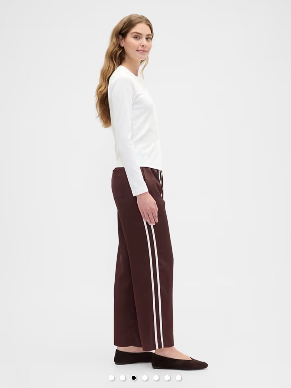 GAP Brown Joggers with White Side Stripes